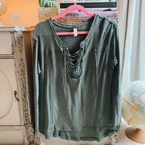 Free People WE THE FREE lace-up tunic